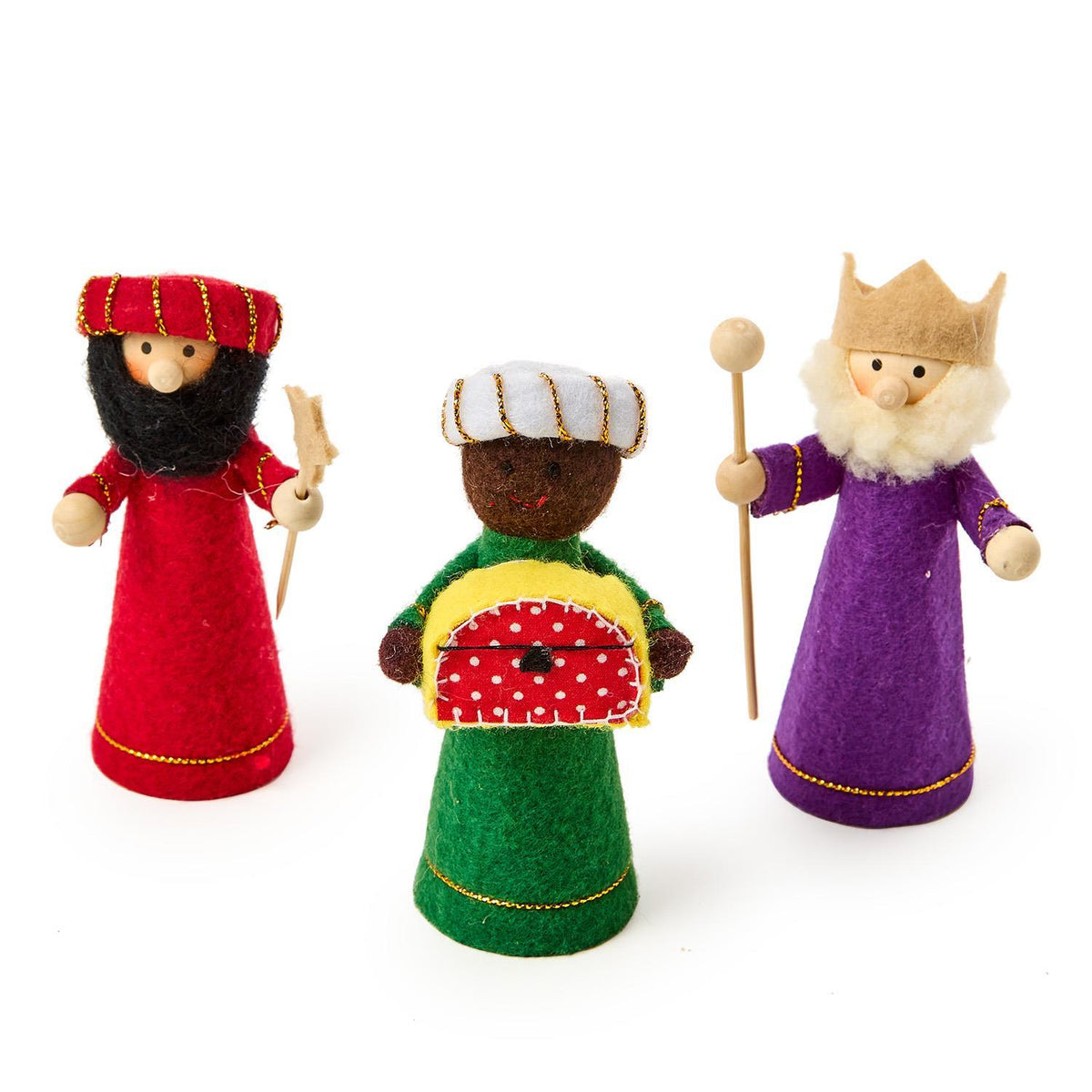Two's Co 10 Piece Handcrafted Felt Nativity Set