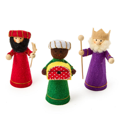 Two's Co 10 Piece Handcrafted Felt Nativity Set