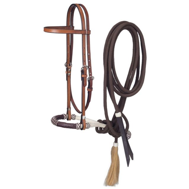 Royal King Complete Browband Bosal Set with Cotton Cord Mecate