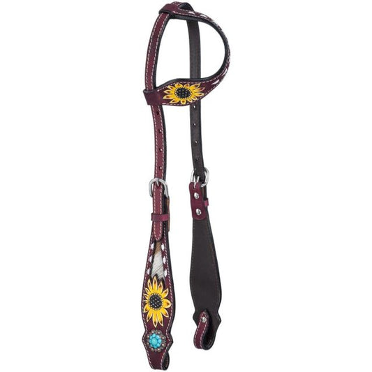 Tough 1 Hair-On Sunflower One Ear Headstall