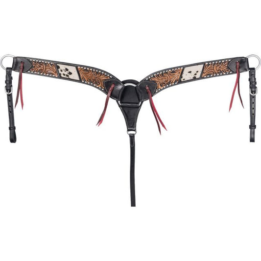 Tough 1 Stampede Cowhide Inlay Breastcollar