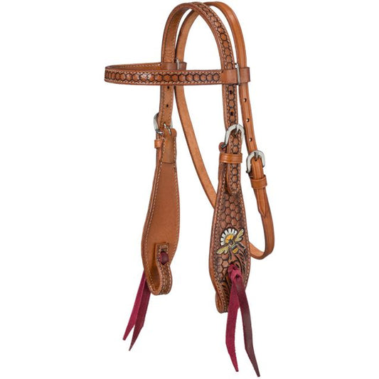 Silver Royal Bee Browband Miniature Headstall