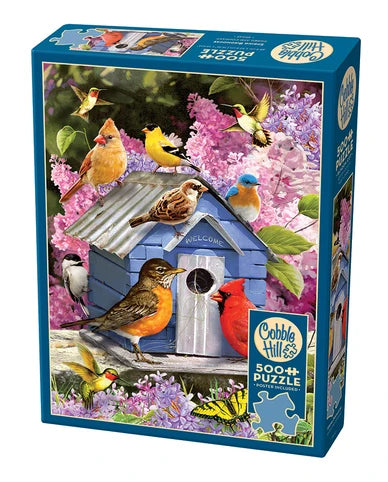 Cobble Hill Spring Bird House 500 Piece Puzzle