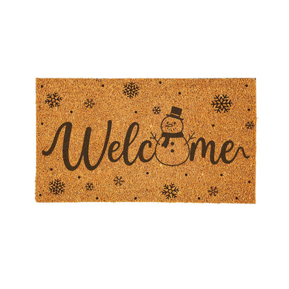 Evergreen Snow Much Fun Welcome Coir Mat 30x18
