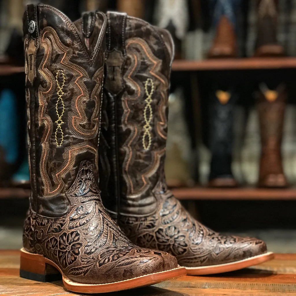 Tanner Mark Tooled Saddle Square Toe