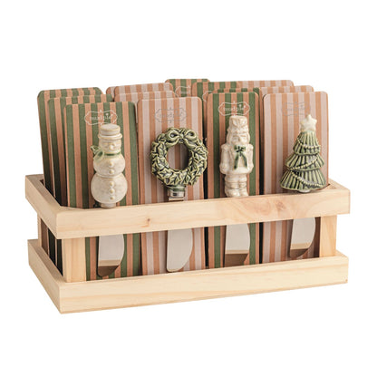 Mudpie White Christmas Figural Spreaders