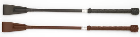 County Perforated Leather Handle Bat Black