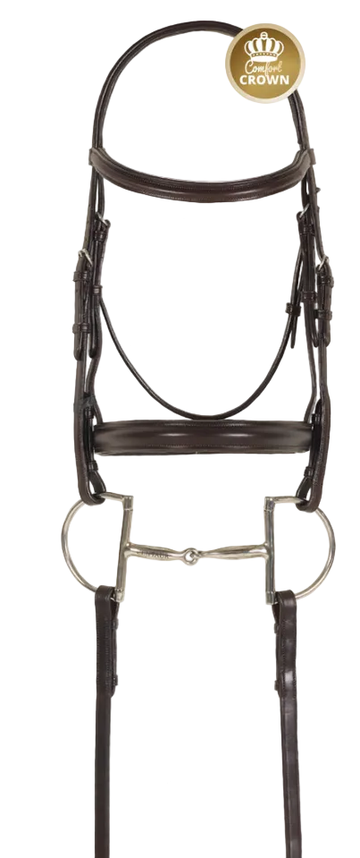 Ovation Plain Raised Padded Bridle Brown
