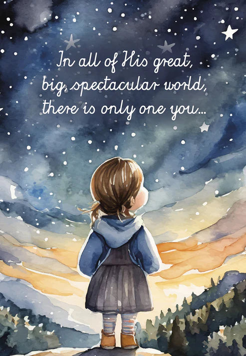 Leanin Tree Girl Looking at Stars Psalms