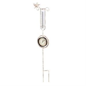 Evergreen Garden of Wonder Metal Thermometer & Rain Gauge