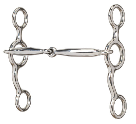 Weaver Jr. Cowhorse Sweet Iron Smooth Snaffle Mouth Bit