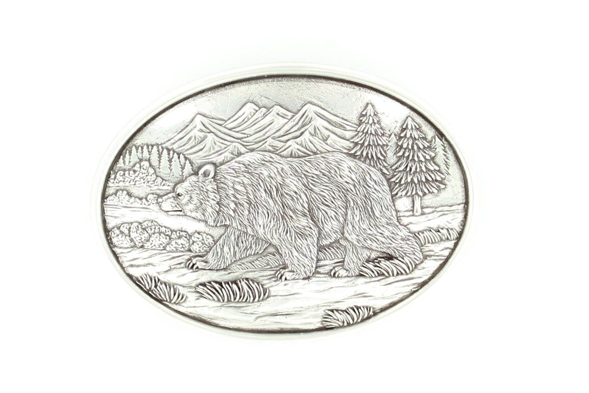 Nocona Oval Grizzly Buckle