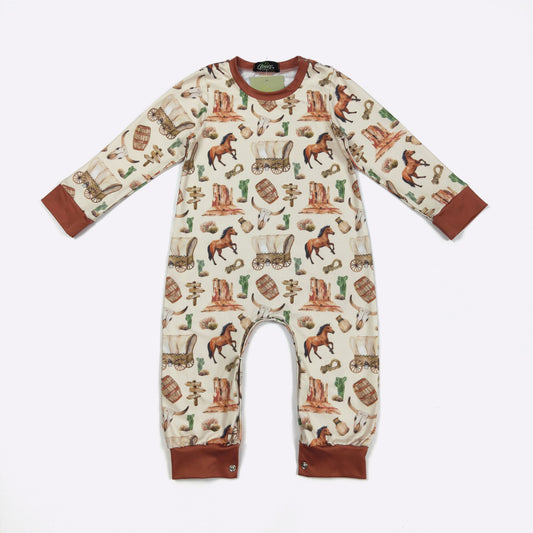 CC Wagon Frontier Boy Romper LS