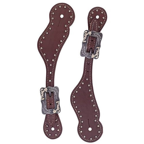 Weaver Ladies Oiled Harness Leather Spur Straps