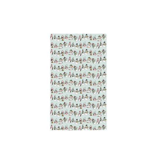 Evergreen Christmas Snowmen Kitchen Towel Quick Dry Waffle