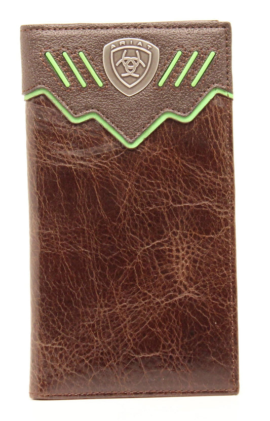 Ariat Neon Green Accent Rodeo Wallet