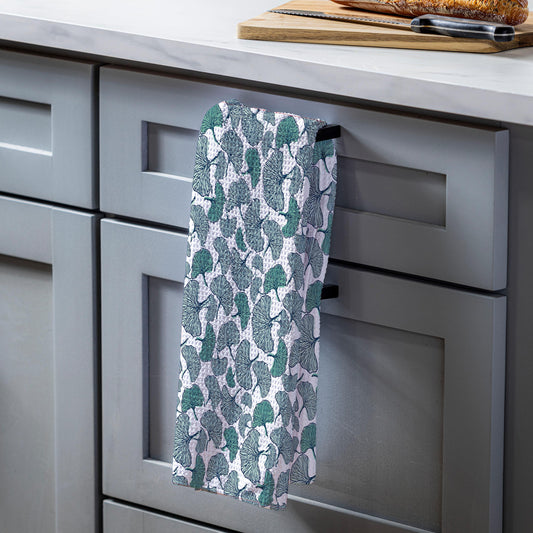 Evergreen Ginkgo Blue Quick Dry Kitchen Towel