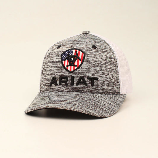 Ariat Youth USA Snap Back Heather Grey