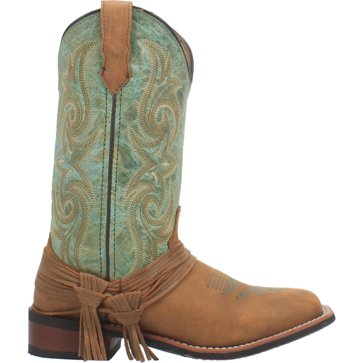 Laredo Sadie Tan/Turquoise Square Toe