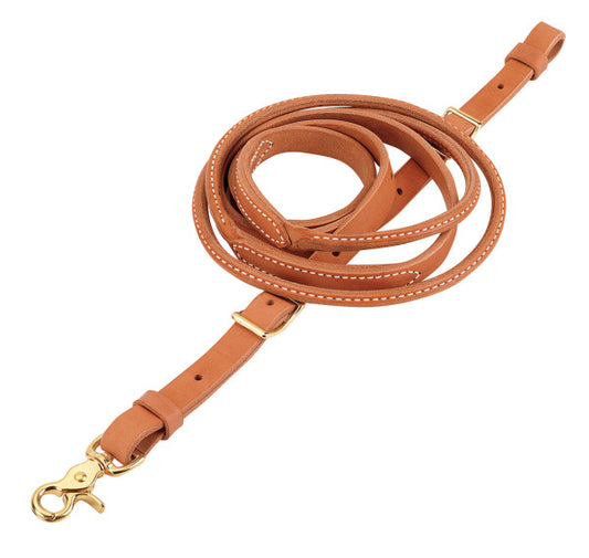 Weaver Russet Harness Leather Round Roper & Contest Reins 3/4"x7'