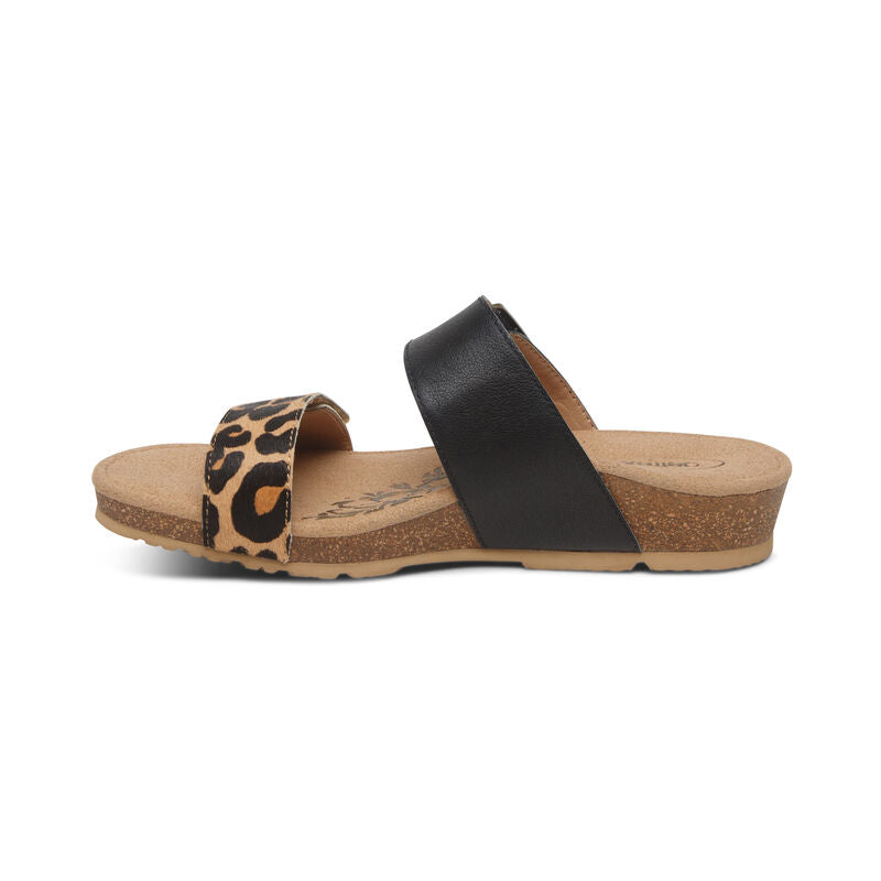 Aetrex Daisy Slide Leopard