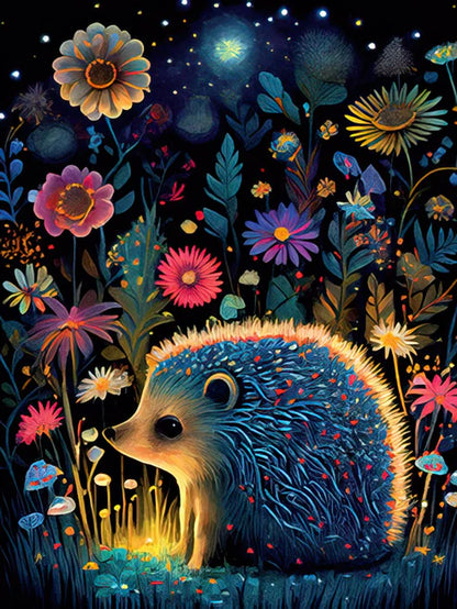 Leanin Tree Hedgehog Amoung Flowers Encourage