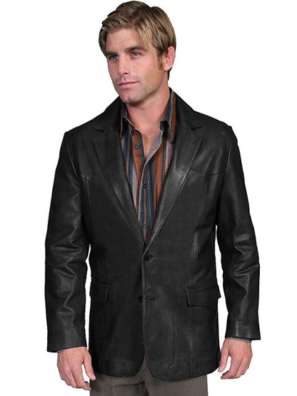 Scully Leather Blazer Black