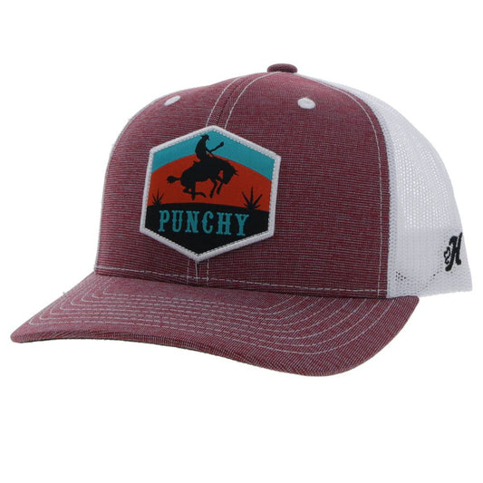 Punchy Maroon Heather/White Hat