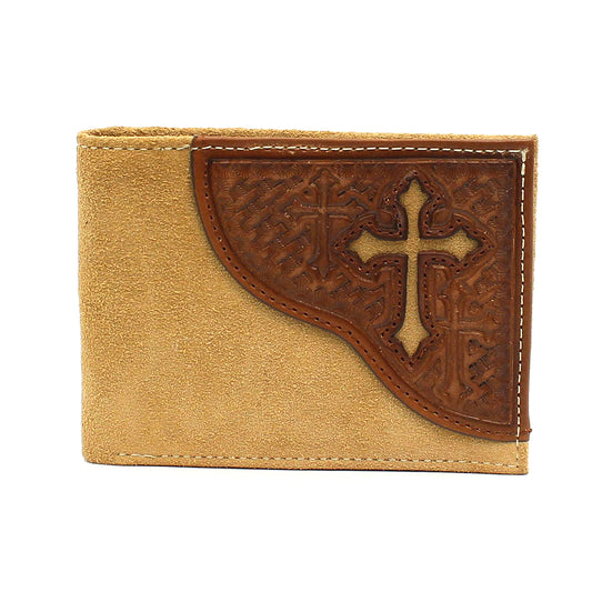 Nocona Roughout Cross Cutout/overlay Bifold Wallet