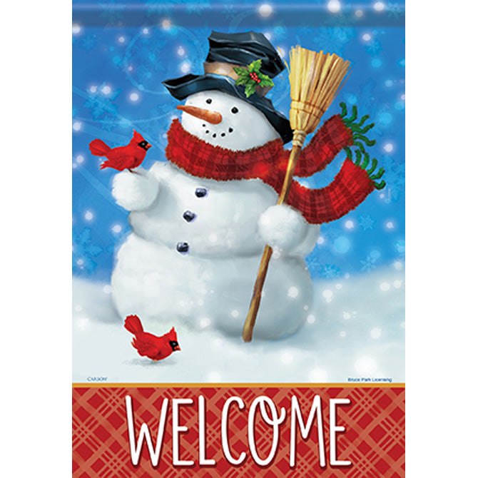 Carson Garden Flag Blustery Snowman