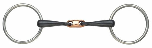 Shires Copper Lozenge Snaffle with Sweet Iron Mouth