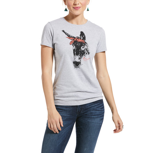 Ariat Bandanna Donkey Tee Grey Heather