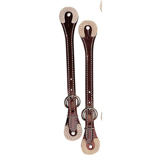 Weaver Spur Straps with Rawhide Corners