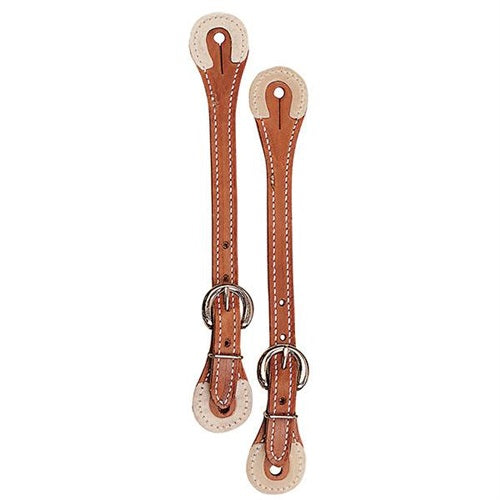 Weaver Spur Straps with Rawhide Corners