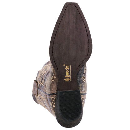 Laredo Jasmine Bone Embroidered Snip Toe