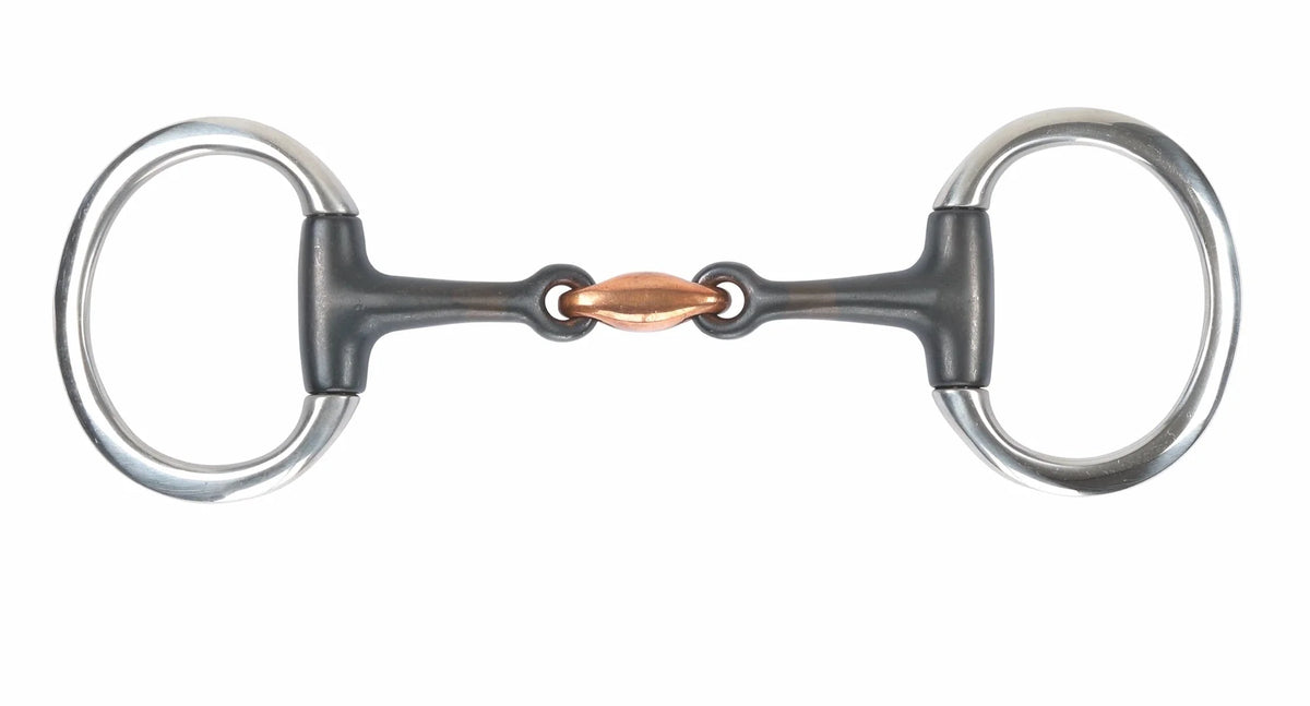 Shires Sweet Iron Lozenge Flat Ring Eggbutt Bit with Lozenge