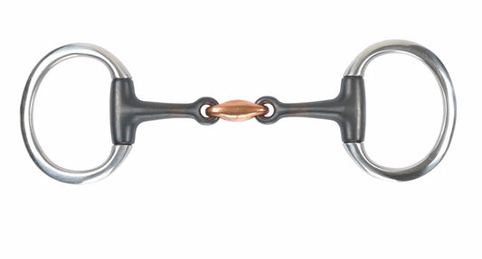 Shires Sweet Iron Lozenge Flat Ring Eggbutt Bit with Lozenge