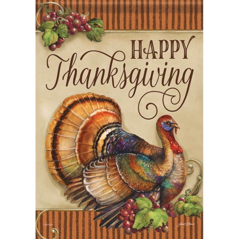 Carson Garden Flag Turkey & Grapes