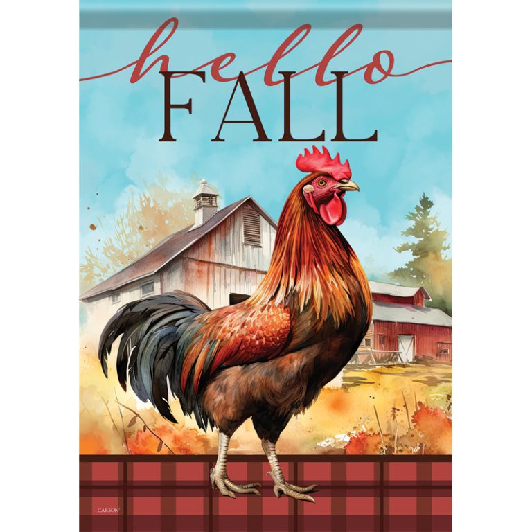 Carson Garden Flag Autumn Rooster