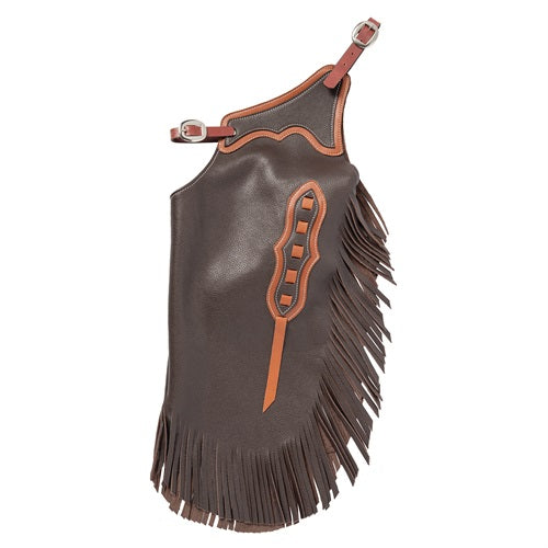 Weaver Youth Leather Cowboy Chinks Buckstitch Brown