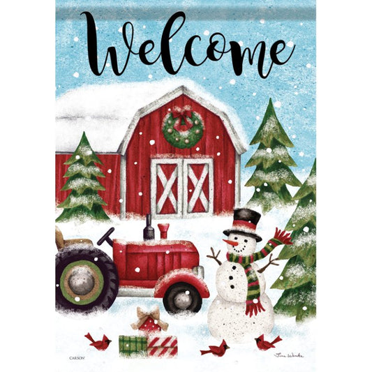 Carson Garden Flag Farm Christmas