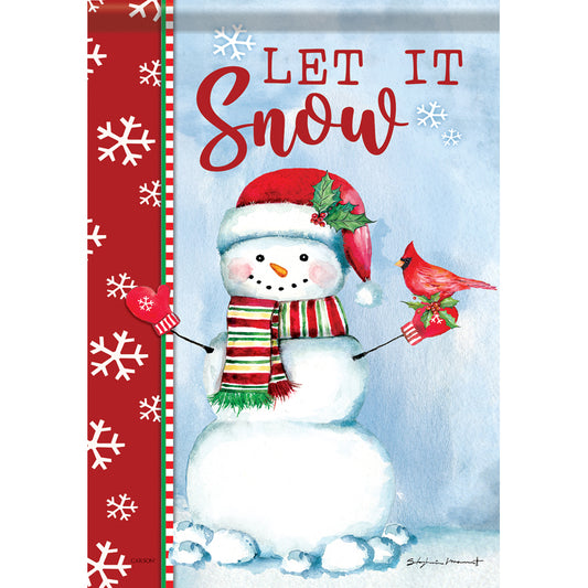 Carson Garden Flag Snowman Cardinal
