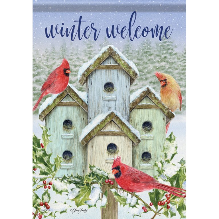 Carson Garden Flag Cardinal Birdhouse