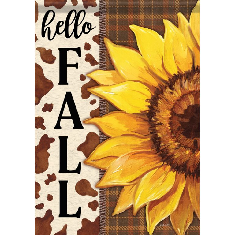 Carson Garden Flag Cow Sunflower