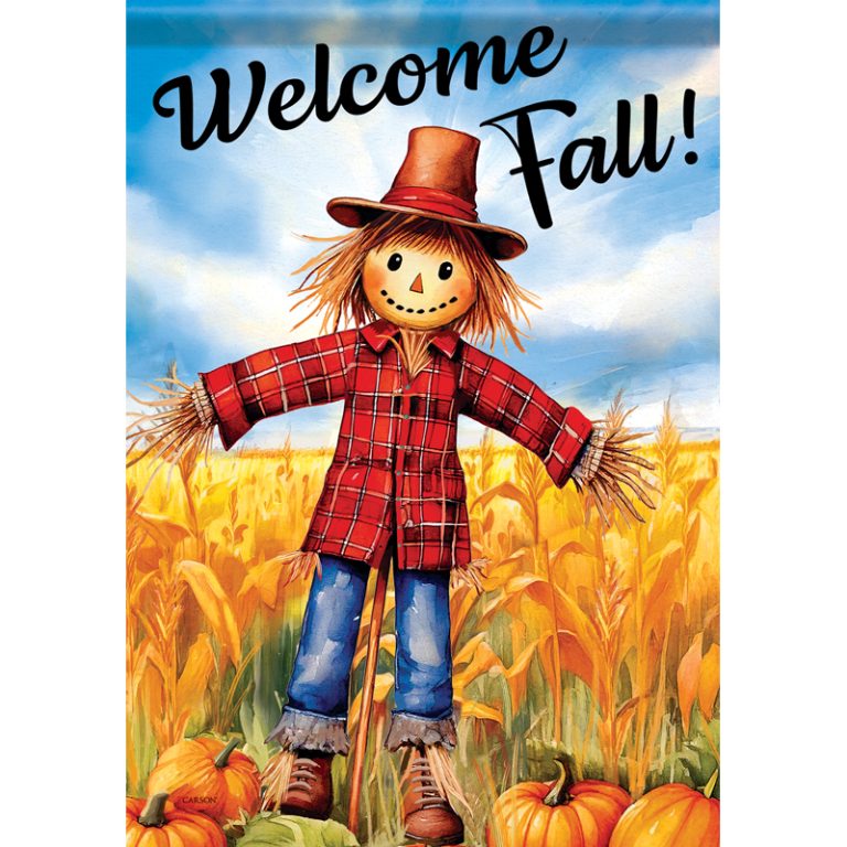 Carson Garden Flag Welcome Scarecrow