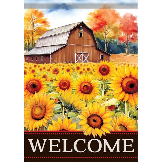 Carson Garden Flag Sunflower Field