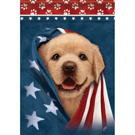 Carson Garden Flag Patriotic Puppy