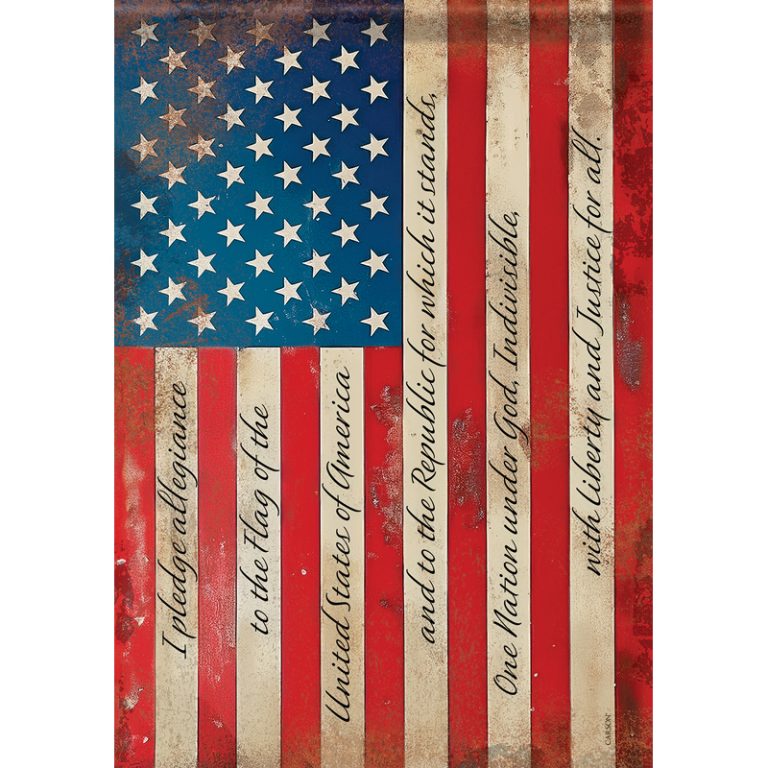 Carson Garden Flag Pledge Vintage