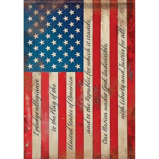 Carson Garden Flag Pledge Vintage