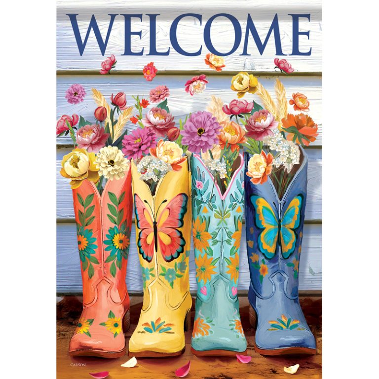 Carson Garden Flag Cowgirl Florals